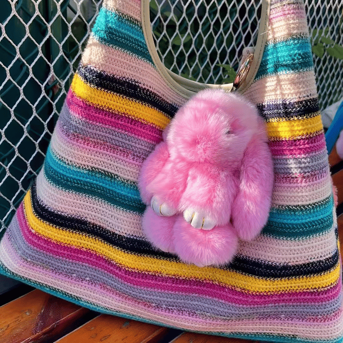 🐰 Ručne vyrábané mäkké zajačie bambulkové ozdoby