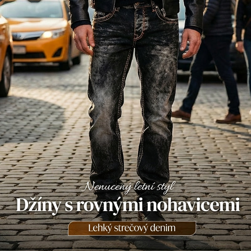 Pánska móda: kreatívne, elastické džínsy