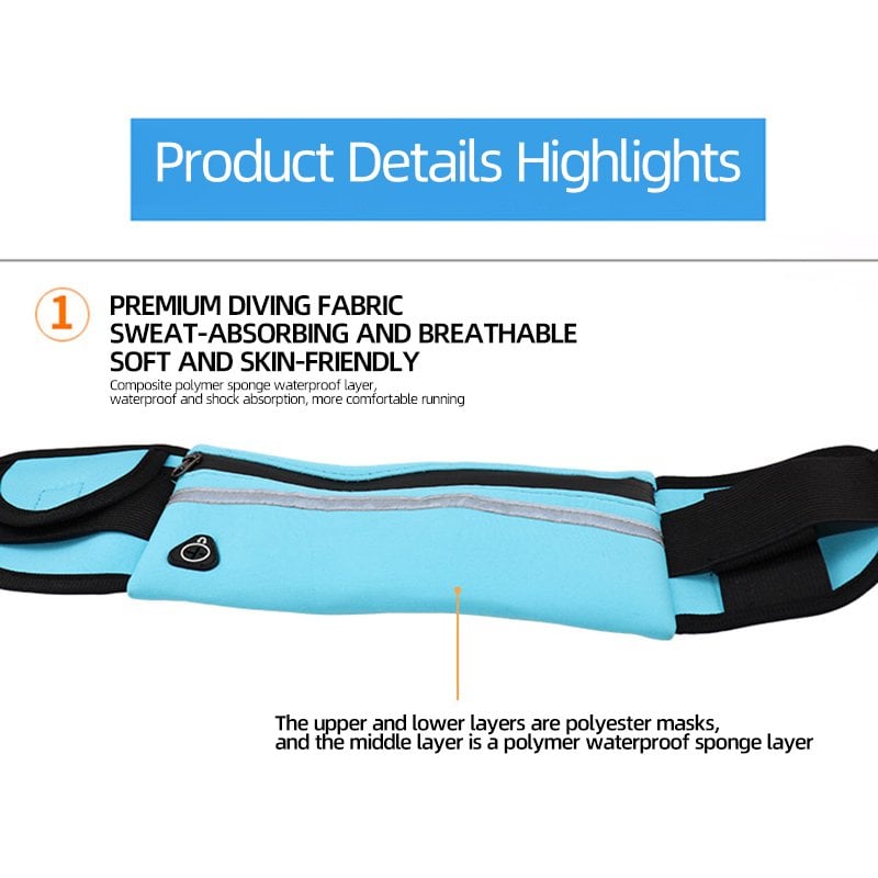 Športové vybavenie 💥 Flexibilná outdoorová športová bedrová taška