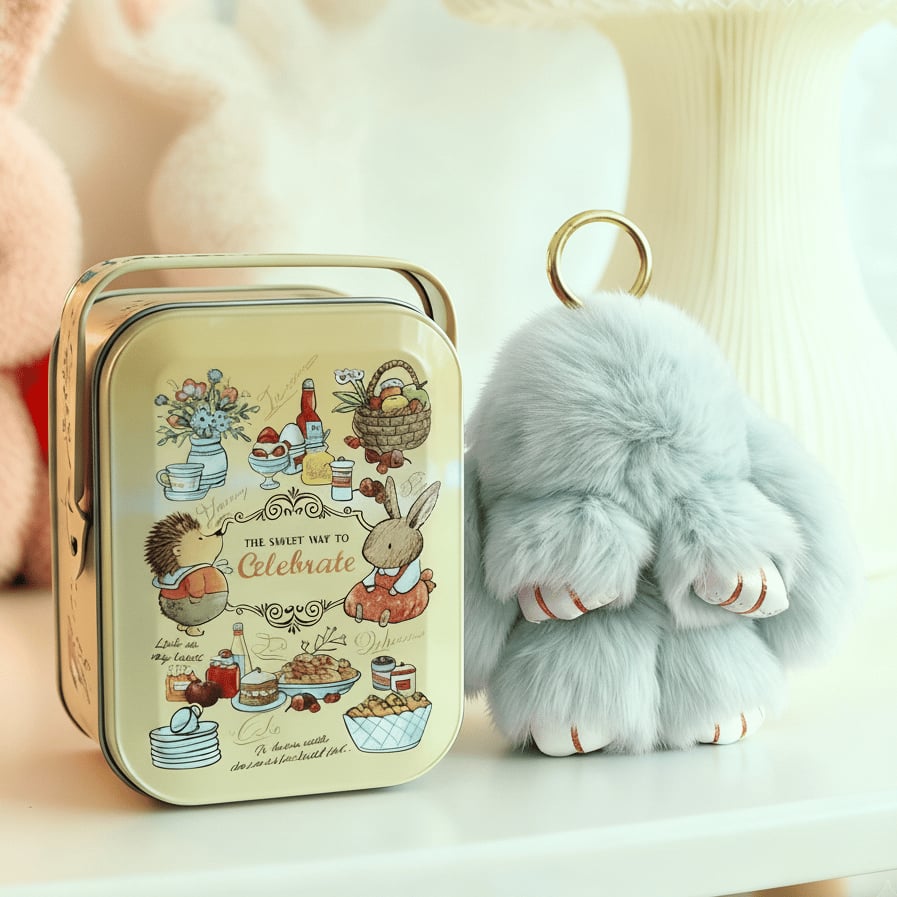 🐰 Ručne vyrábané mäkké zajačie bambulkové ozdoby