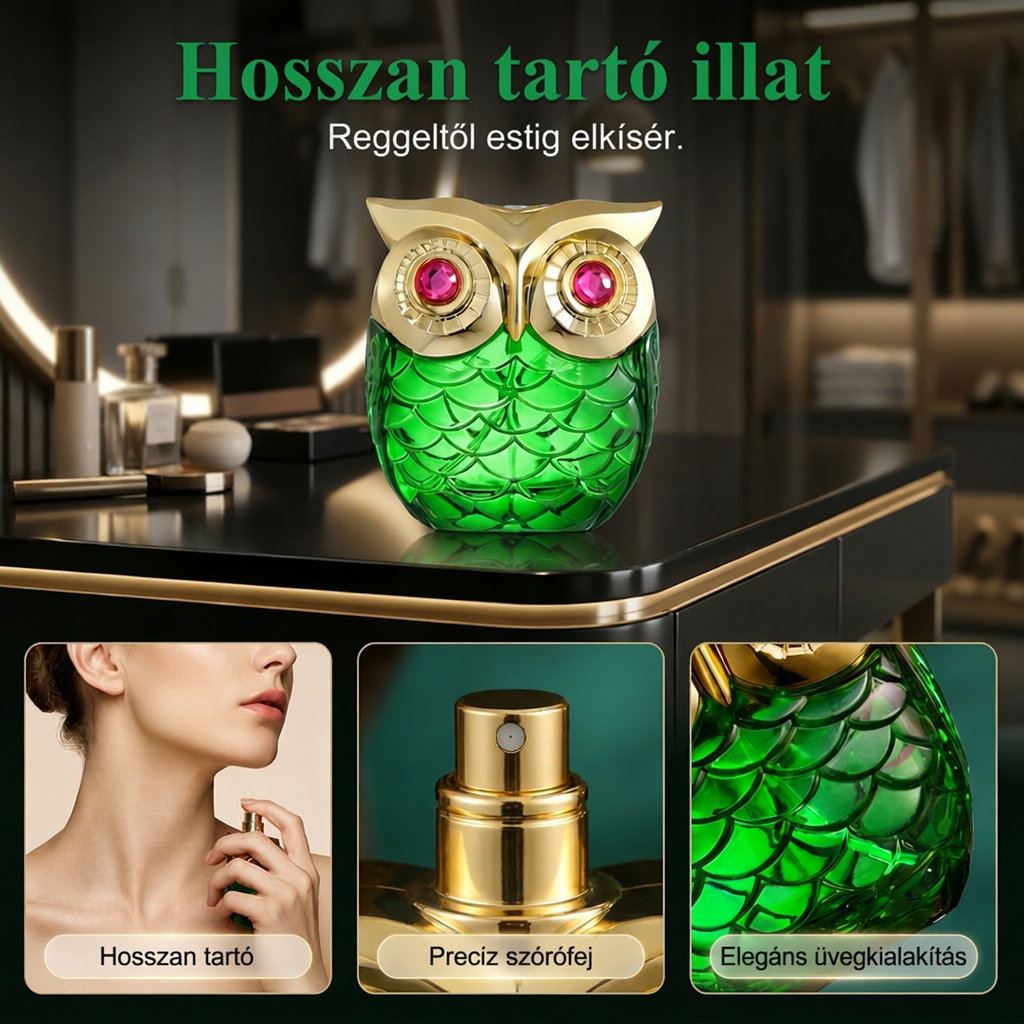 🦉 TERAZ ZĽAVA 50%! 🌙 Mystická parfumovaná voda – Tajomná vôňa a elegantný flakón v tvare sovy – Dlhotrvajúca, ideálna ako darček alebo na vytvorenie jedinečného štýlu 💎✨