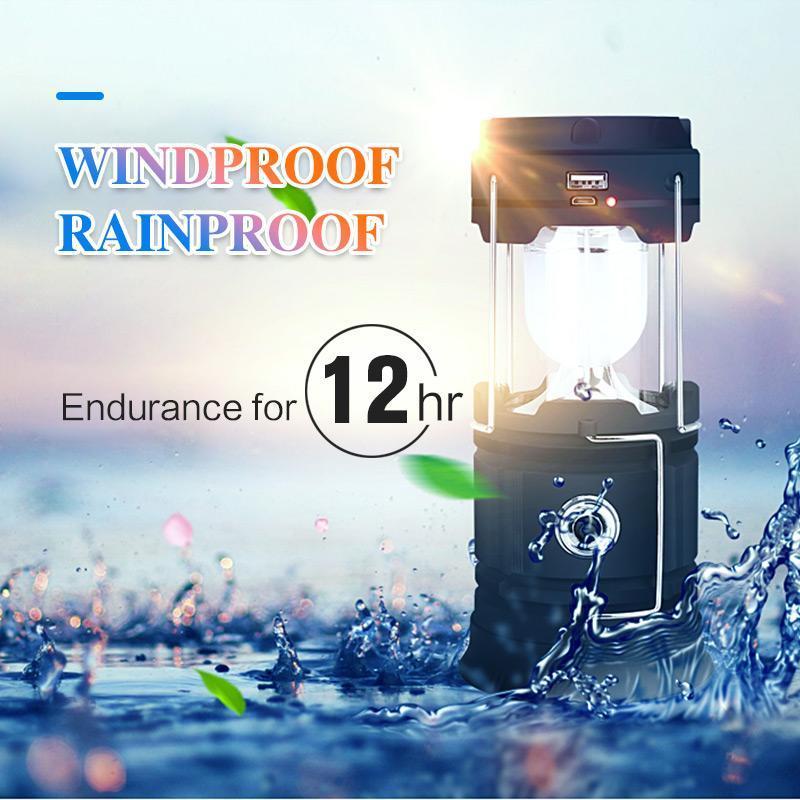 ⛺🔦 3 v 1 – kempingová lampa s LED diódami s efektom plameňa