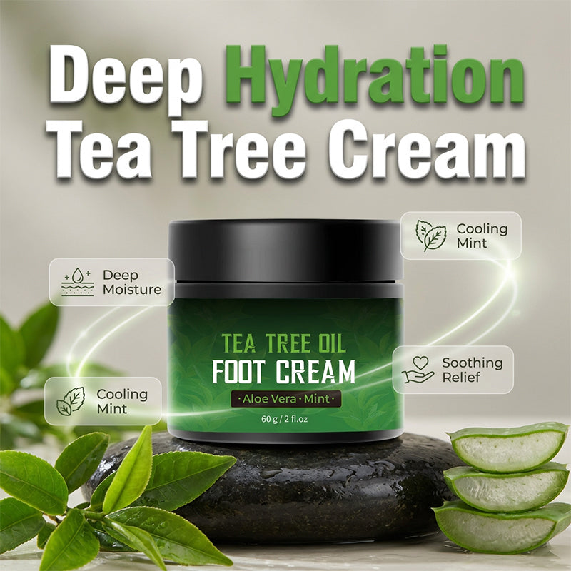 Krém na nohy s tea tree olejem na popraskané paty