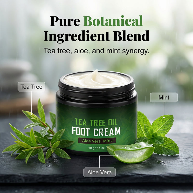 Krém na nohy s tea tree olejem na popraskané paty