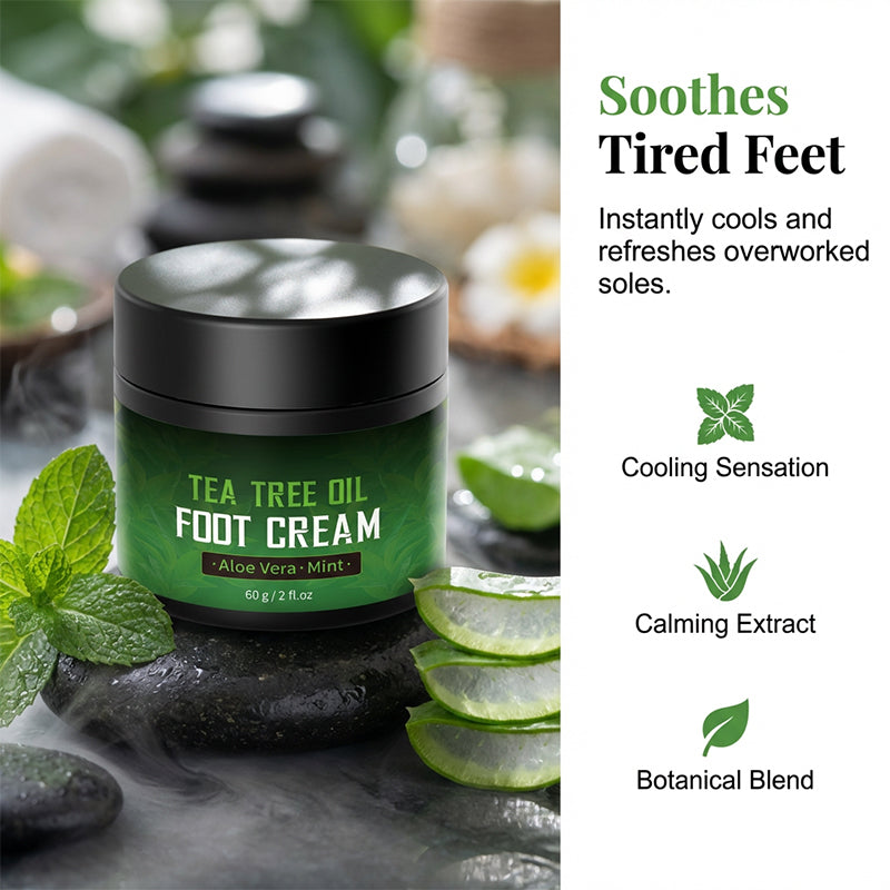 Krém na nohy s tea tree olejem na popraskané paty